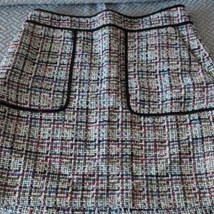LOFT Multicolor Tweed Mini Skirt